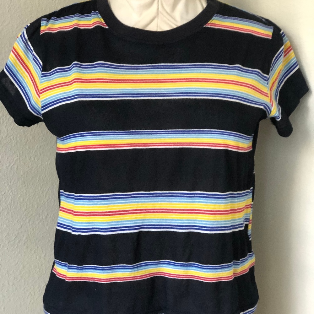 Urban Outfitters Rainbow Striped Tee